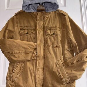 Levi’s Brown Jacket with Gray Hood